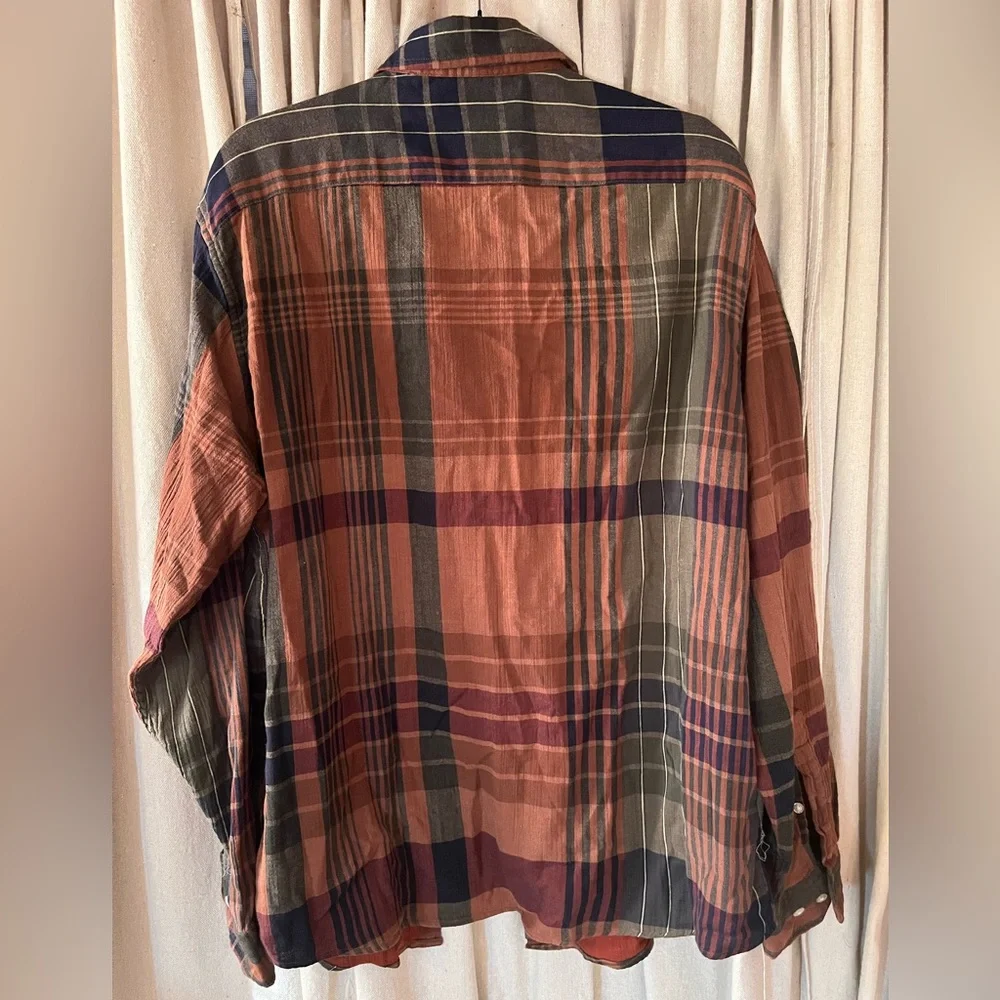 Banana Republic Plaid Button- Down Shirt- Size XL
